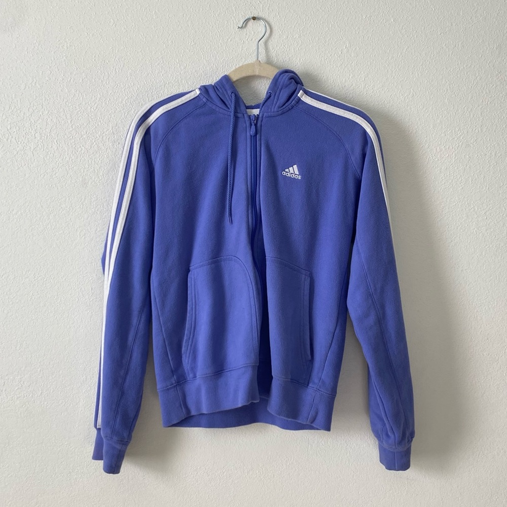 Women’s US medium purple adidas zip up